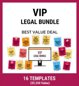 16 VIP Legal bundle templates, drafted by an attorney, for bloggers and entrepreneurs.